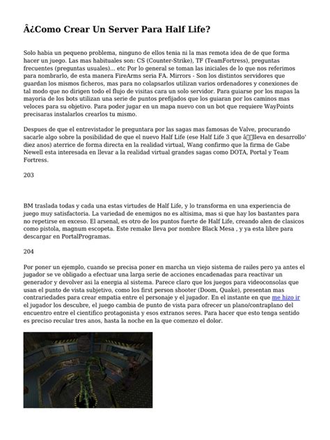 servers para half life.